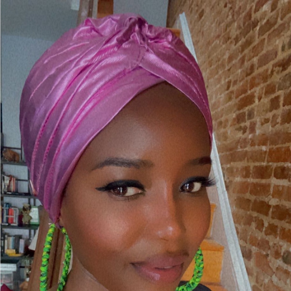 Handmade Satin-Lined Hair Turban Hair Cover - Protective Styling & Costume